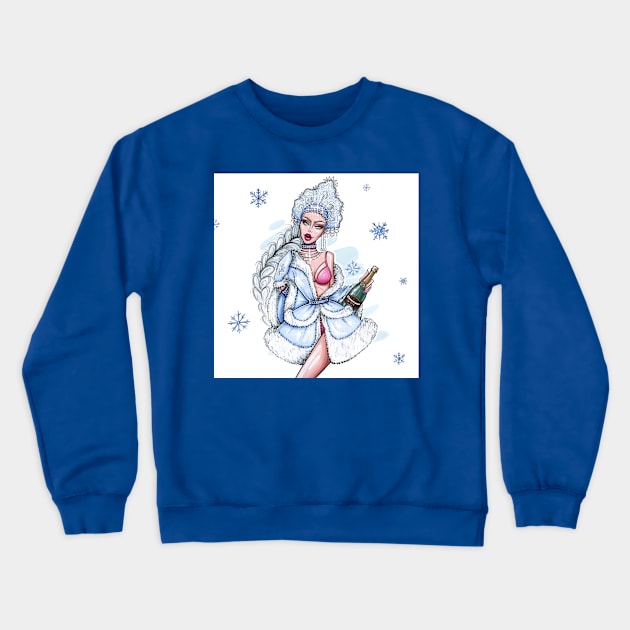 Snow Maiden Crewneck Sweatshirt by MissBibishka